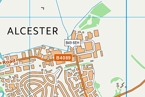 B49 6EH map - OS VectorMap District (Ordnance Survey)