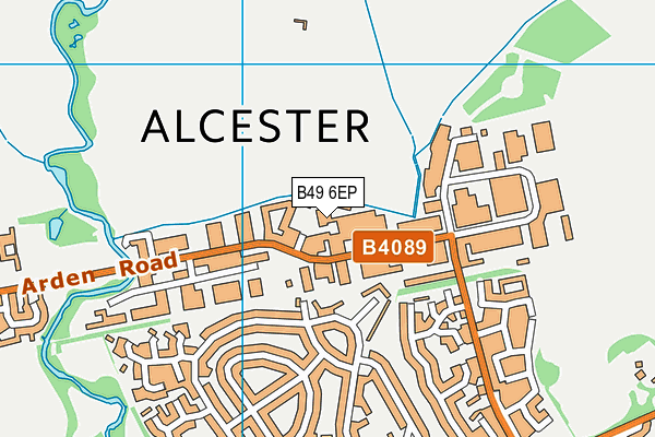 B49 6EP map - OS VectorMap District (Ordnance Survey)