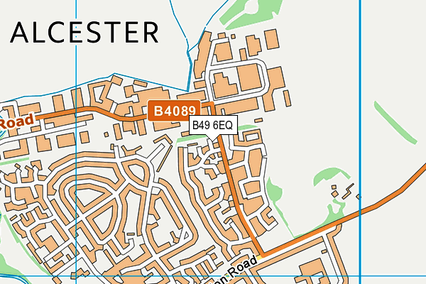 B49 6EQ map - OS VectorMap District (Ordnance Survey)