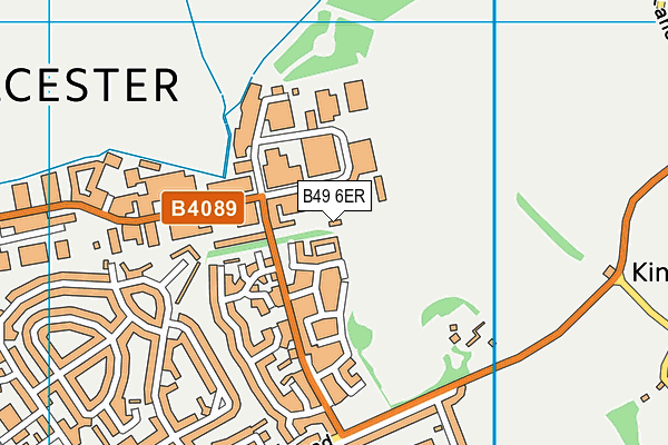 B49 6ER map - OS VectorMap District (Ordnance Survey)