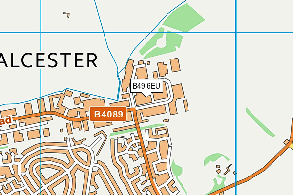 B49 6EU map - OS VectorMap District (Ordnance Survey)