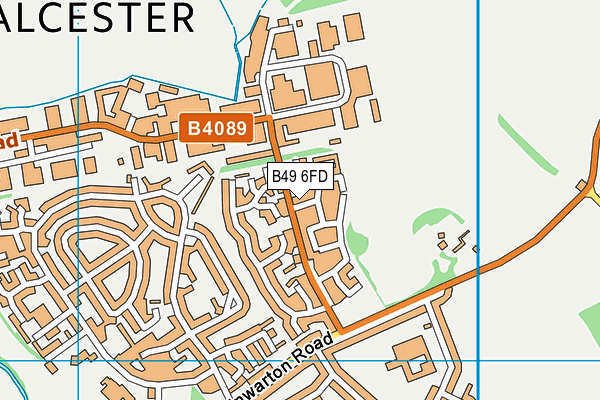 B49 6FD map - OS VectorMap District (Ordnance Survey)