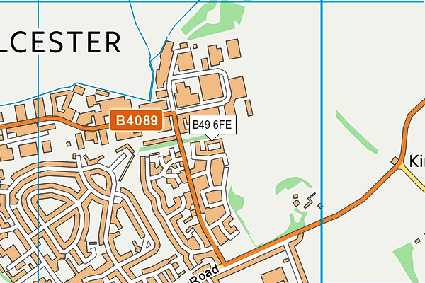 B49 6FE map - OS VectorMap District (Ordnance Survey)