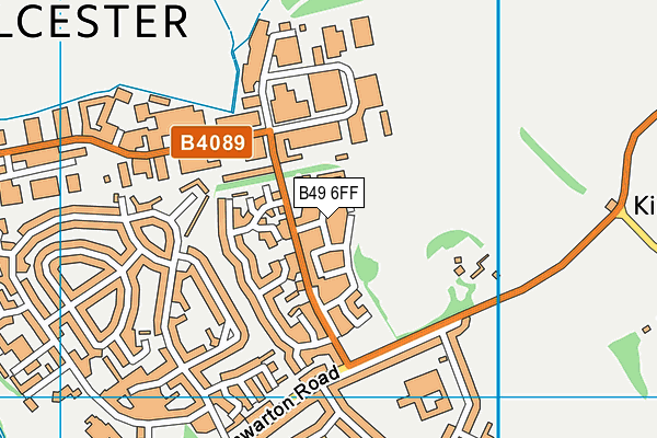 B49 6FF map - OS VectorMap District (Ordnance Survey)