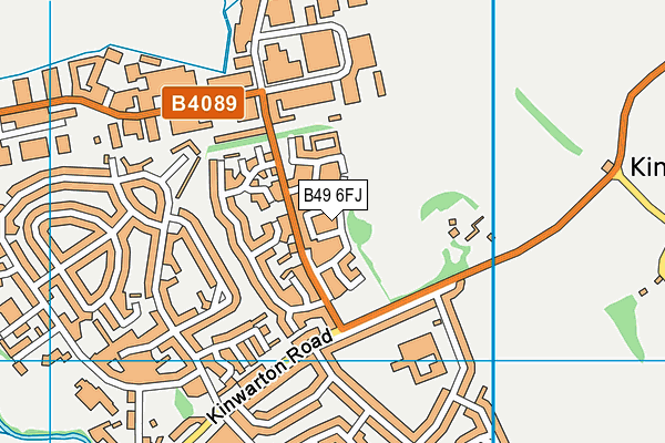 B49 6FJ map - OS VectorMap District (Ordnance Survey)