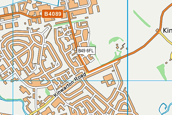 B49 6FL map - OS VectorMap District (Ordnance Survey)