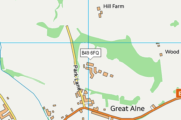 B49 6FQ map - OS VectorMap District (Ordnance Survey)