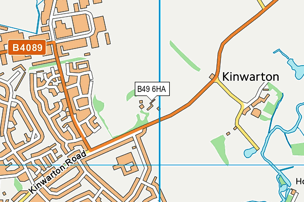 B49 6HA map - OS VectorMap District (Ordnance Survey)