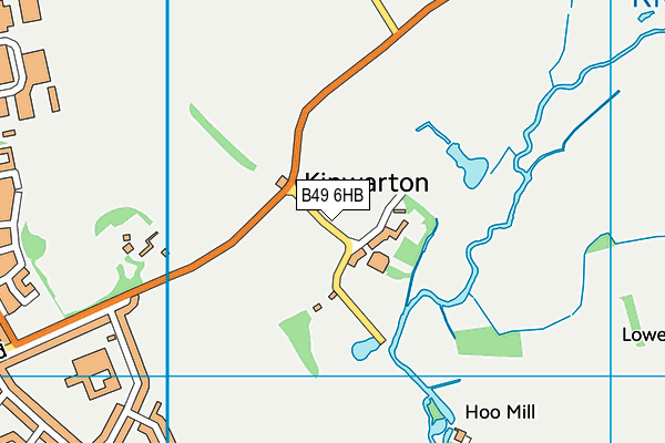 B49 6HB map - OS VectorMap District (Ordnance Survey)