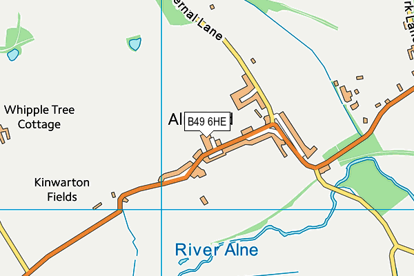 B49 6HE map - OS VectorMap District (Ordnance Survey)