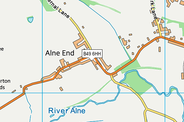B49 6HH map - OS VectorMap District (Ordnance Survey)