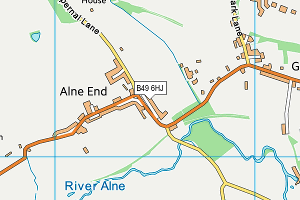 B49 6HJ map - OS VectorMap District (Ordnance Survey)