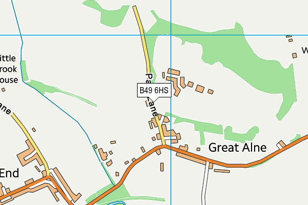 B49 6HS map - OS VectorMap District (Ordnance Survey)