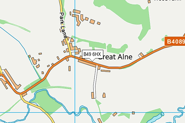 Great Alne Cricket Club map (B49 6HX) - OS VectorMap District (Ordnance Survey)