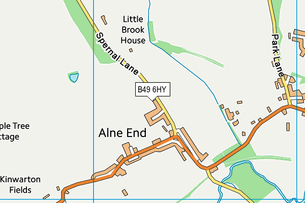 B49 6HY map - OS VectorMap District (Ordnance Survey)