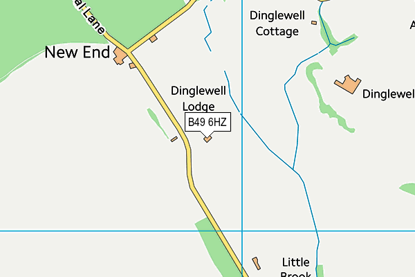 B49 6HZ map - OS VectorMap District (Ordnance Survey)