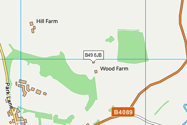 B49 6JB map - OS VectorMap District (Ordnance Survey)