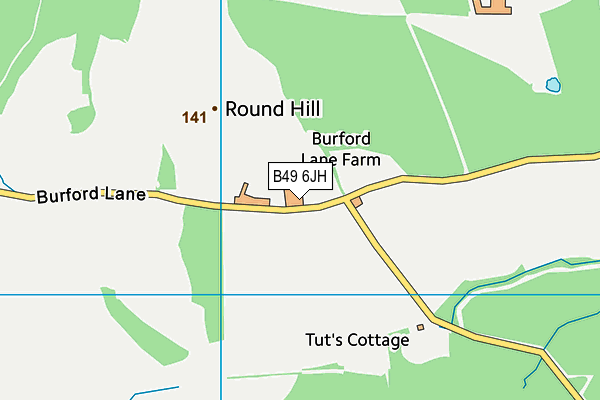 B49 6JH map - OS VectorMap District (Ordnance Survey)