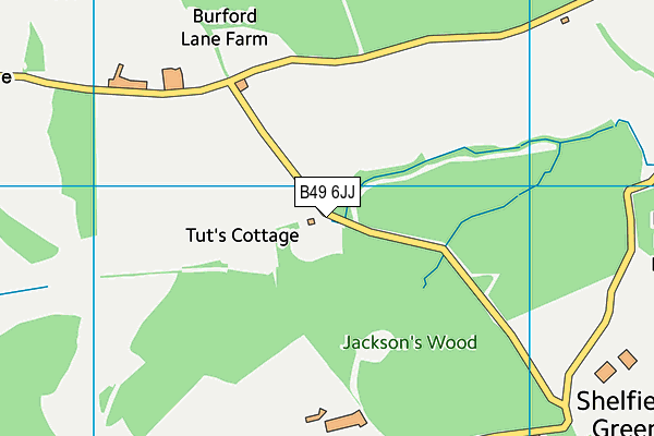 B49 6JJ map - OS VectorMap District (Ordnance Survey)