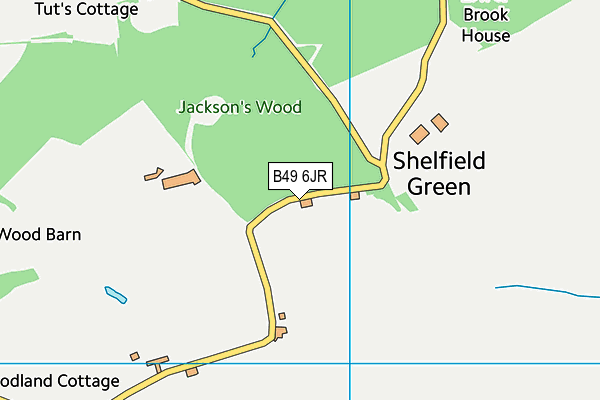 B49 6JR map - OS VectorMap District (Ordnance Survey)