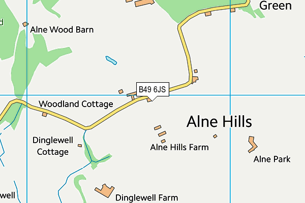 B49 6JS map - OS VectorMap District (Ordnance Survey)