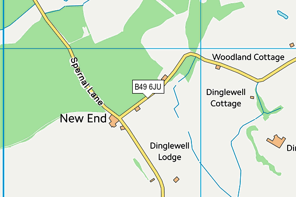 B49 6JU map - OS VectorMap District (Ordnance Survey)