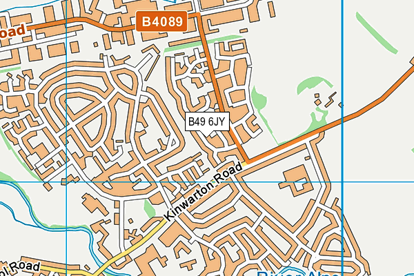 B49 6JY map - OS VectorMap District (Ordnance Survey)