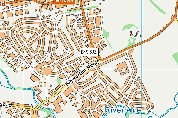 B49 6JZ map - OS VectorMap District (Ordnance Survey)