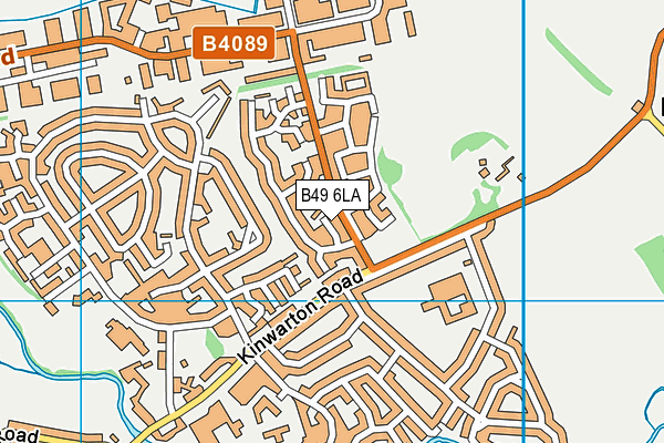 B49 6LA map - OS VectorMap District (Ordnance Survey)