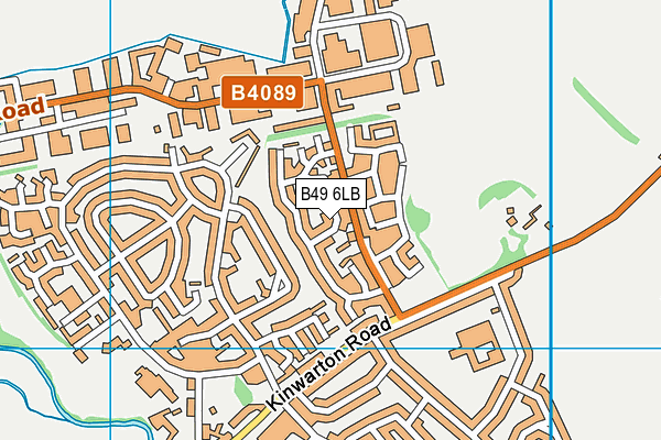 B49 6LB map - OS VectorMap District (Ordnance Survey)