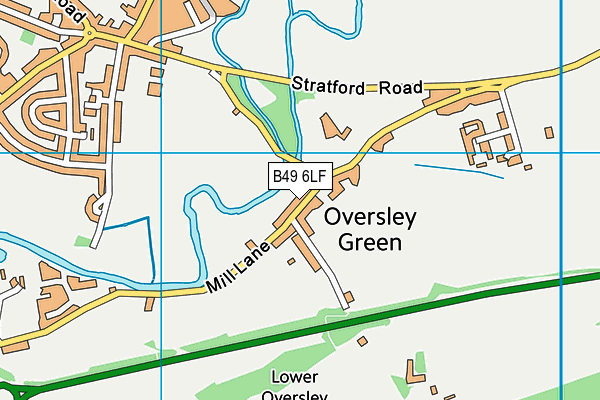 B49 6LF map - OS VectorMap District (Ordnance Survey)