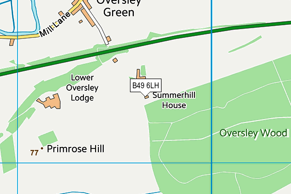 B49 6LH map - OS VectorMap District (Ordnance Survey)