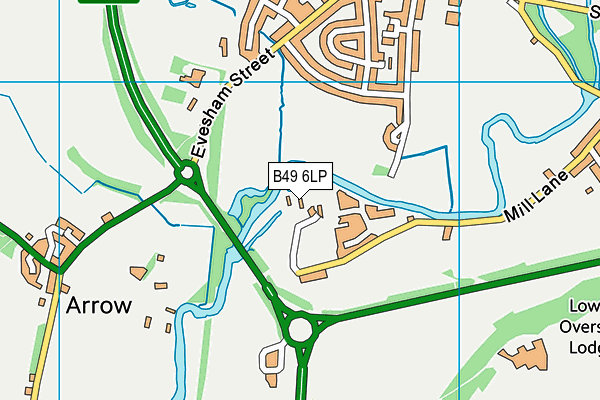 B49 6LP map - OS VectorMap District (Ordnance Survey)