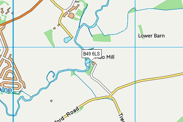 B49 6LS map - OS VectorMap District (Ordnance Survey)