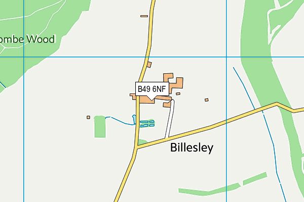 The Club And Spa At The Billesley Manor Hotel map (B49 6NF) - OS VectorMap District (Ordnance Survey)