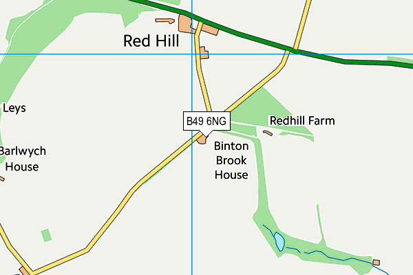 B49 6NG map - OS VectorMap District (Ordnance Survey)