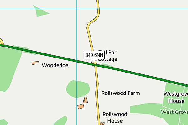 B49 6NN map - OS VectorMap District (Ordnance Survey)