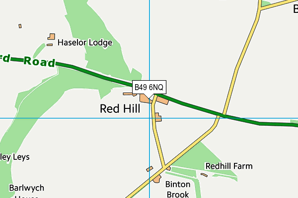 B49 6NQ map - OS VectorMap District (Ordnance Survey)