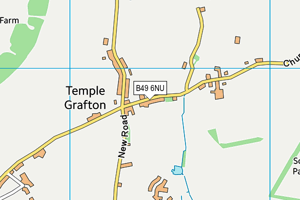 Temple Grafton CofE Primary School map (B49 6NU) - OS VectorMap District (Ordnance Survey)