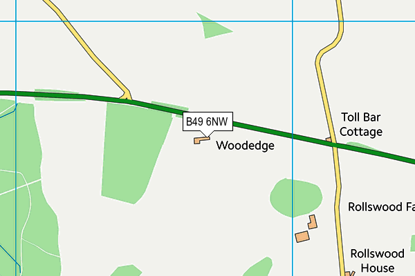 B49 6NW map - OS VectorMap District (Ordnance Survey)