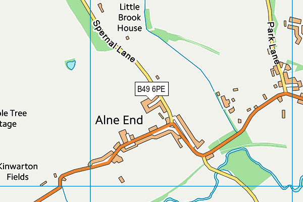 B49 6PE map - OS VectorMap District (Ordnance Survey)