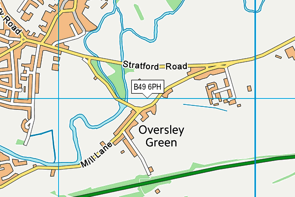 B49 6PH map - OS VectorMap District (Ordnance Survey)