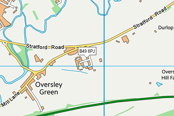 B49 6PJ map - OS VectorMap District (Ordnance Survey)