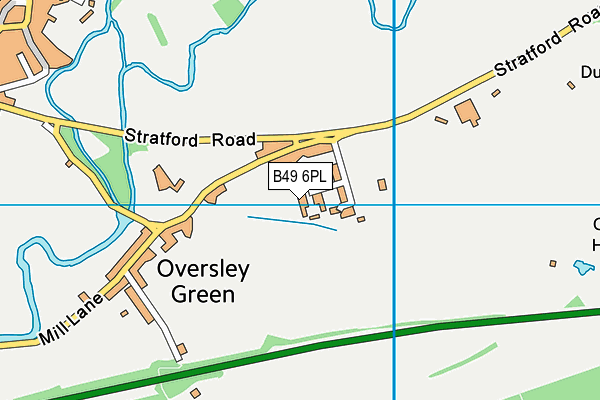 B49 6PL map - OS VectorMap District (Ordnance Survey)