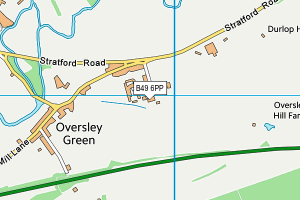 B49 6PP map - OS VectorMap District (Ordnance Survey)