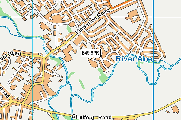 B49 6PR map - OS VectorMap District (Ordnance Survey)