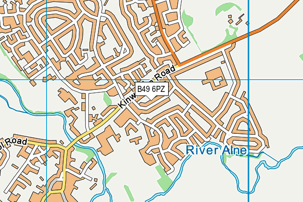B49 6PZ map - OS VectorMap District (Ordnance Survey)