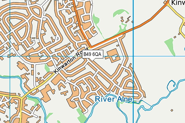 B49 6QA map - OS VectorMap District (Ordnance Survey)