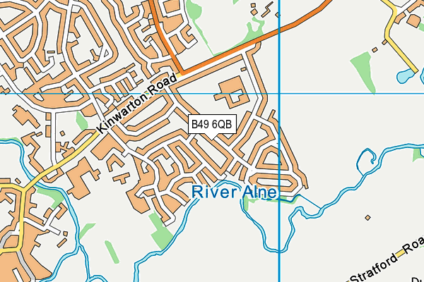 B49 6QB map - OS VectorMap District (Ordnance Survey)