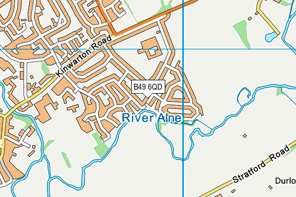 B49 6QD map - OS VectorMap District (Ordnance Survey)